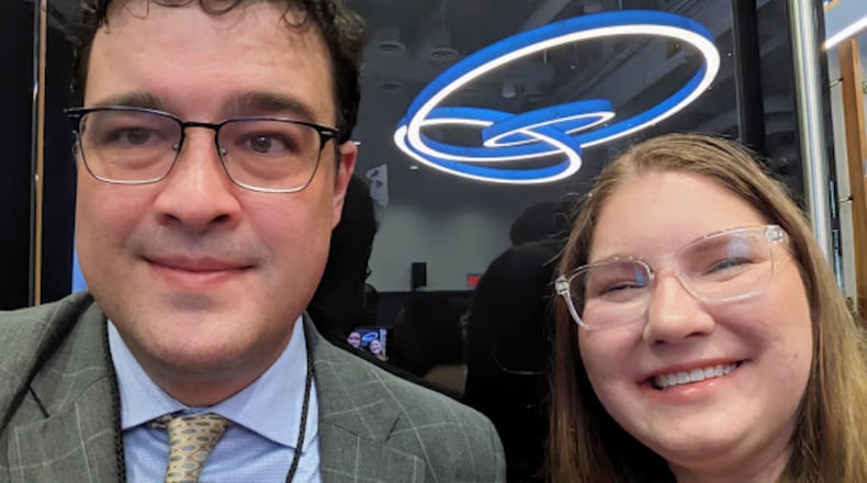 Decaturish founder and editor Dan Whisenhunt with reporter Zoe Seiler. CONTRIBUTED