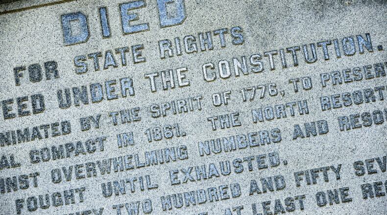 The Confederate Soldiers Monument at the Capitol on Aug. 16. JAY JANNER / AMERICAN-STATESMAN