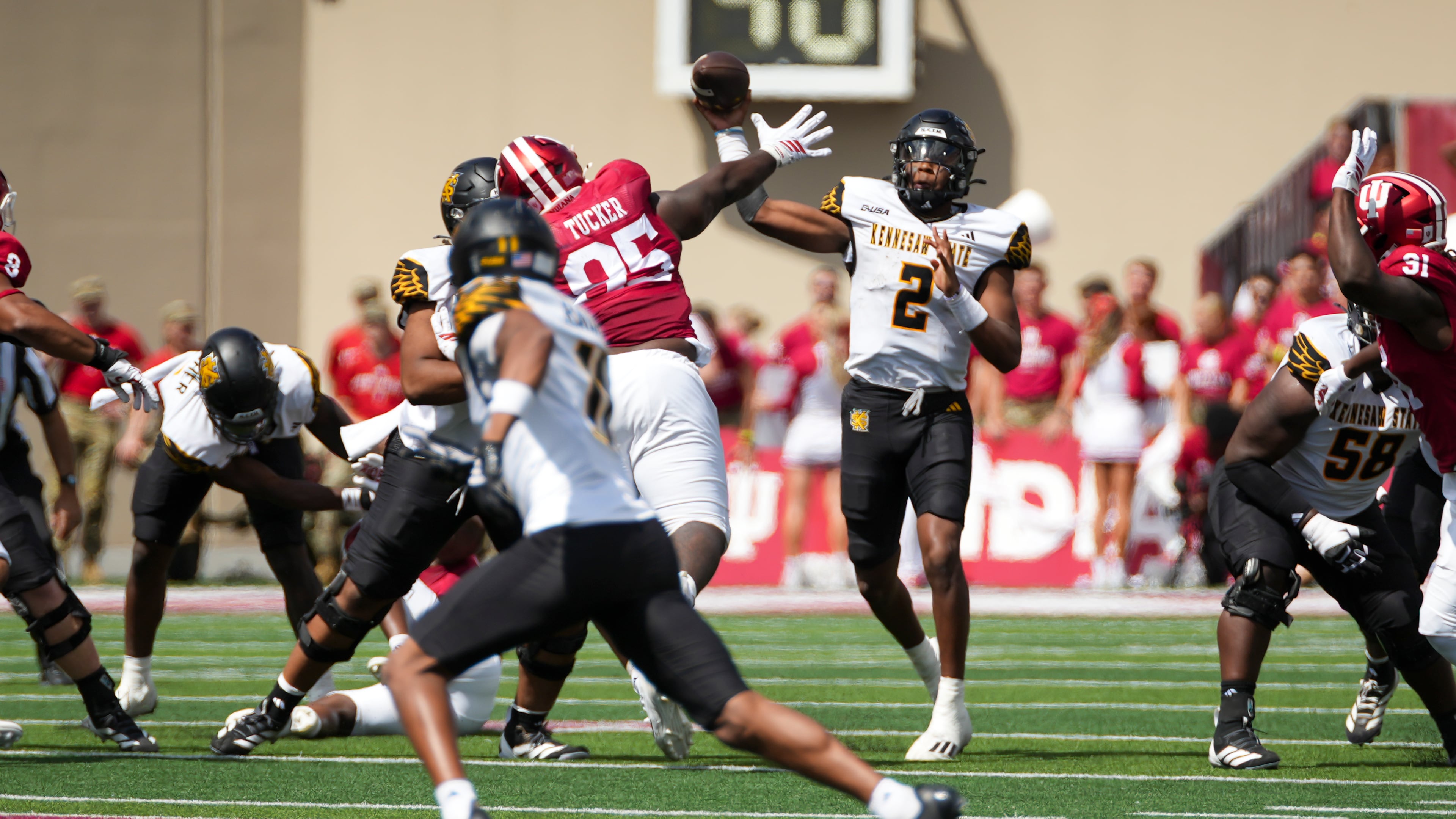Amari Odom came off the bench in the second quarter and played the rest of the game against Indiana on Saturday. (Courtesy of Dave Williamson/Kennesaw State Athletics)