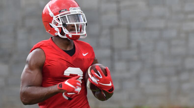 Georgia tailback Zamir White (3) appears to be living up to the tremendous hype surrounding him as he enters his redshirt freshman season with the Bulldogs.