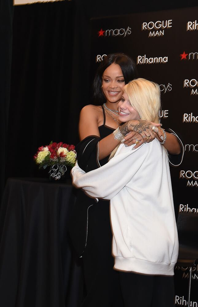 Pop star was in Atlanta to launch her new fragrance line, Rogue Man