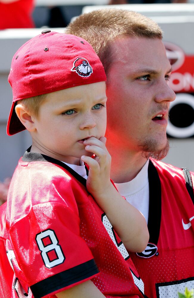 Scenes from the big scrimmage