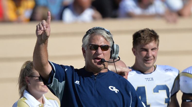 Georgia Tech's Ted Roof saw his defense take a beating again Saturday at North Carolina. (AJC file photo)