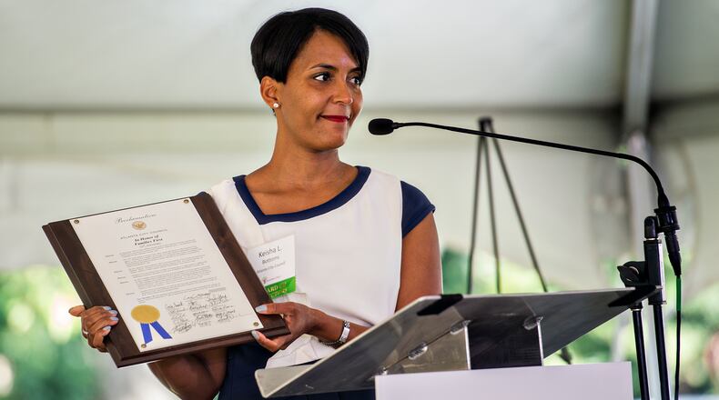 Atlanta City Councilwoman and mayoral candidate Keisha Lance Bottoms on Thursday resigned from the Atlanta and Fulton Recreation Authority, where she was executive director. JONATHAN PHILLIPS / SPECIAL