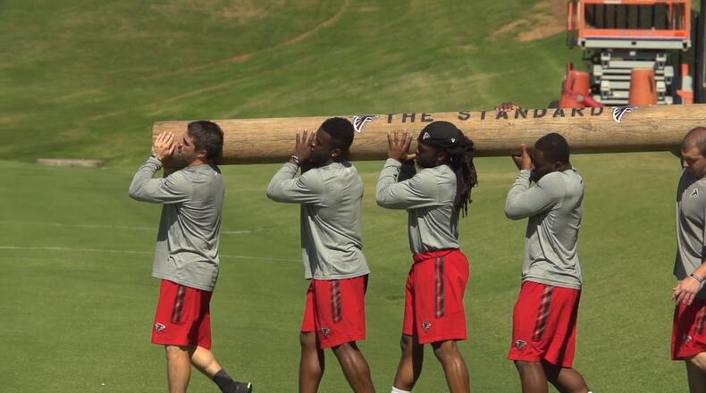 Falcons going through Navy Seals-like training.