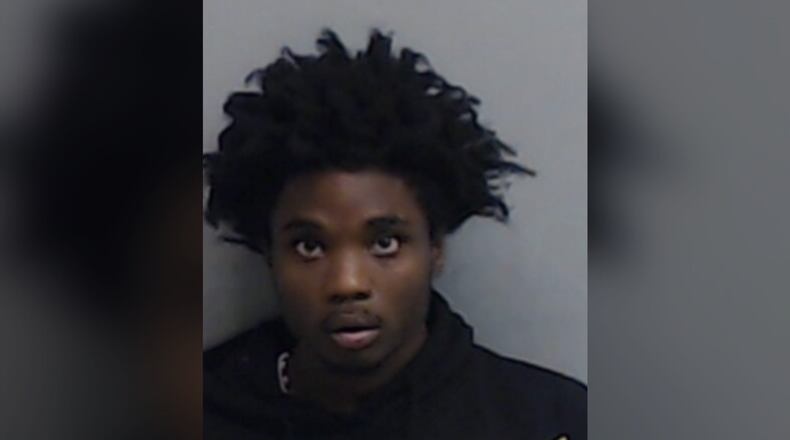 Joetaevious Easley (pictured) and a 16-year-old were charged in a string of armed carjackings.