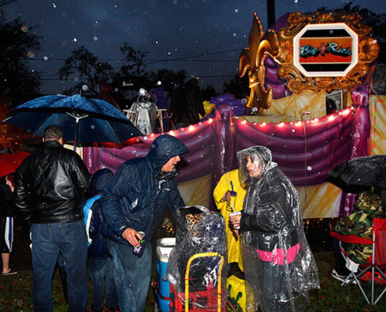 Mardi Gras revelers