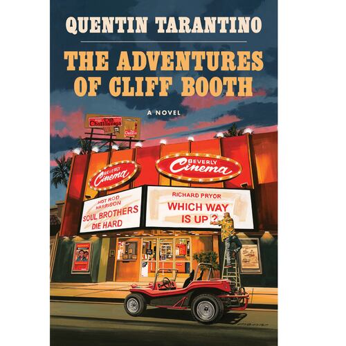This book cover image released by Harper shows "The Adventures of Cliff Booth" a novel by Quentin Tarantino. (Harper via AP)