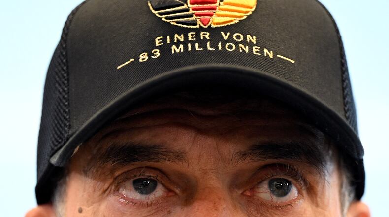 Head coach of the German national soccer team Juergen Klopp looks on during a press conference one week ahead of their first Nations League match, in Frankfurt, Germany, Thursday Sept. 17. 2026. (Boris Roessler/dpa via AP)