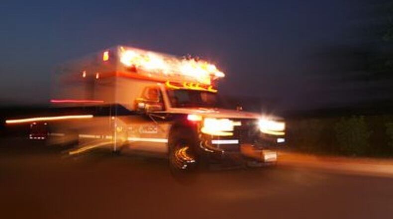 The man was crossing the street when a car hit him and kept going.