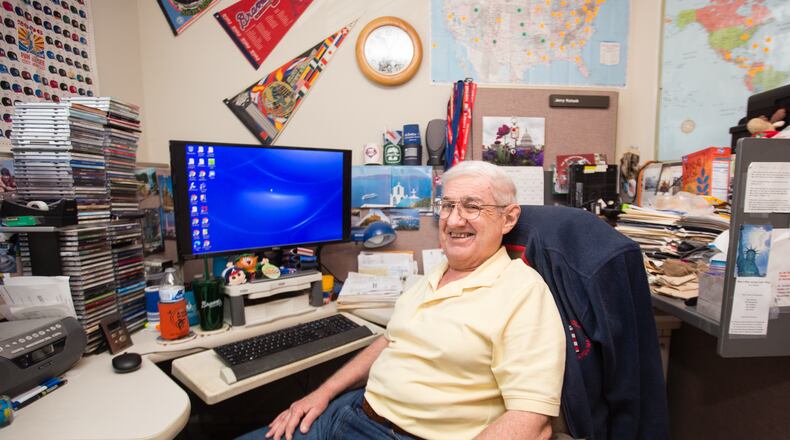 Jerry Kotyuk is shown here in his Marietta home office, where the retired travel agent spends his time advocating for conservative policies. Kotyuk, like nearly half of Republican men, is choosing to not yet take the COVID-19 vaccines.  He had a mild case in December and is waiting to see what the long-term side effects are and longevity of protection the vaccine provides.  Public health advocates are exploring ways to hear the group's concerns and answer their questions. (Jenni Girtman for The Atlanta Journal-Constitution)