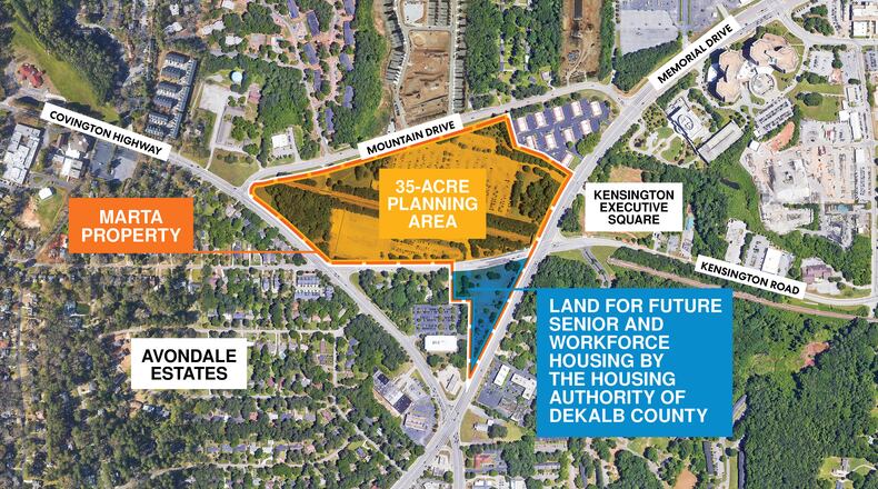 Comments are requested about development of the 35 acres surrounding MARTA's Kensington Station. (Courtesy of DeKalb County/MARTA)
