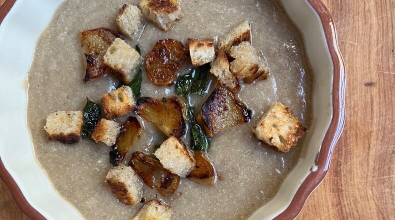 Jerusalem artichoke soup is a cold-weather comfort food. C.W. Cameron for The Atlanta Journal-Constitution