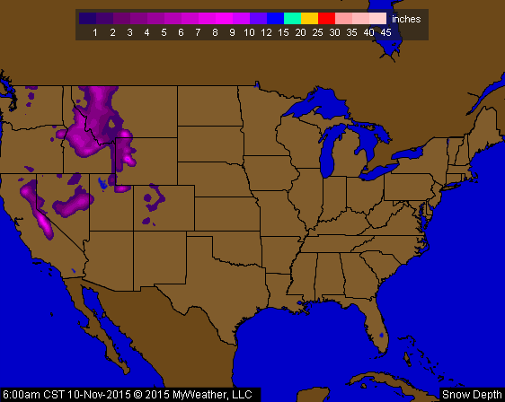 USA Snow Depth