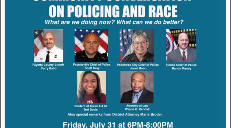 Fayette FACTOR will host a community town hall to discuss issues related to policing and race from 6 to 8 p.m. on July 31 at the Southern Ground Amphitheater, 301 LaFayette Ave. in Fayetteville.