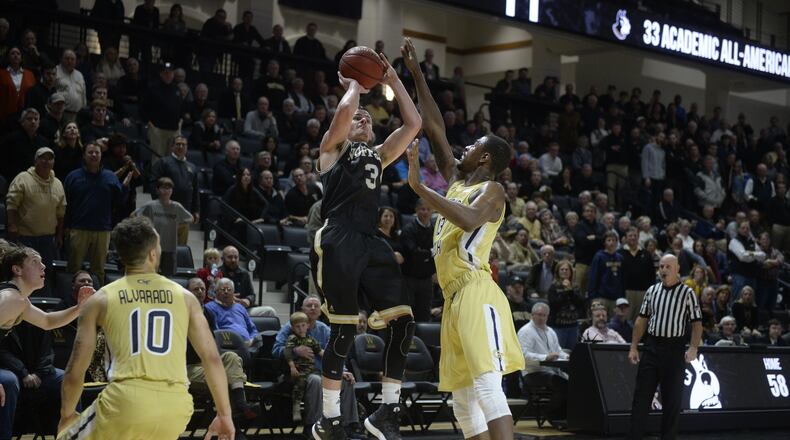 Wofford guard Fletcher Magee dropped 35 points on Georgia Tech in the Terriers' upset win in Spartanburg, S.C., December 6.