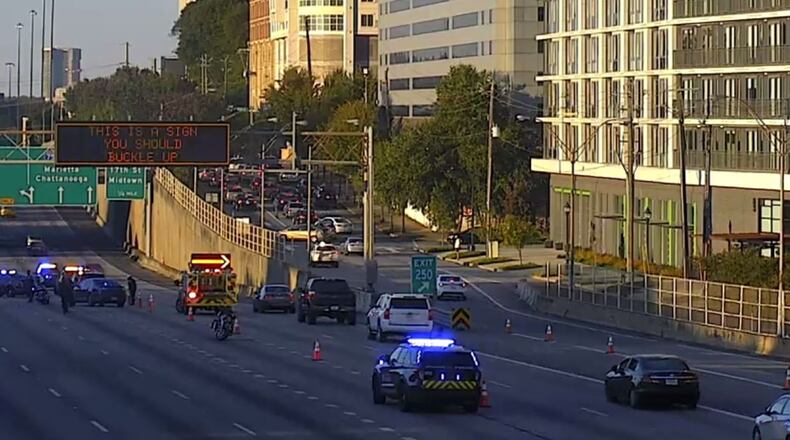 The fatal crash happened in the northbound lanes of the Downtown Connector at North Avenue.