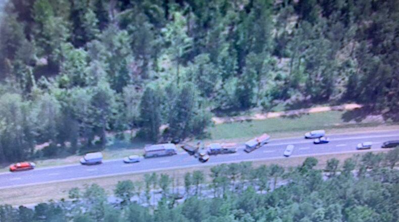 A deadly wreck blocked all eastbound traffic on a North Georgia highway for about an hour Monday afternoon.