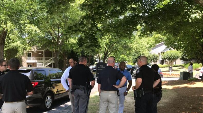 A woman’s body was found at the Atlantic Newtown apartments on Nesbit Ferry Road shortly after 10 a.m. Wednesday, Roswell police said.