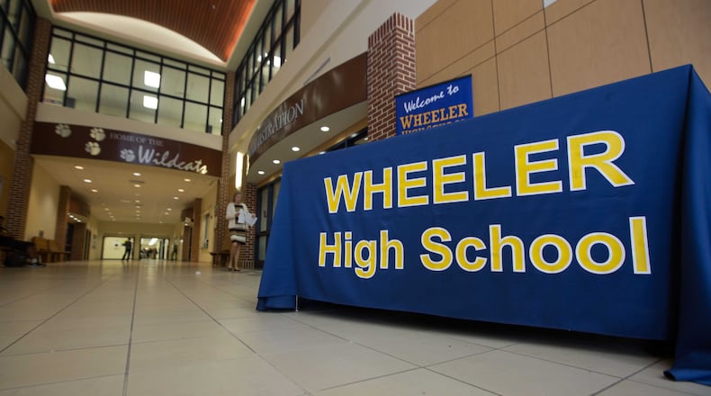 A 2015 photo of Wheeler High School, part of the Cobb County School District