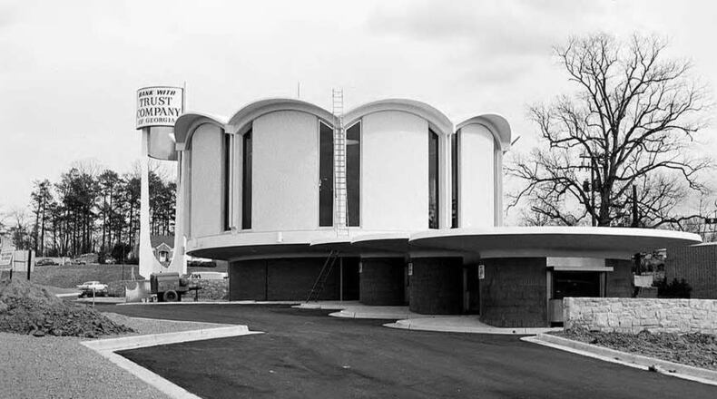 An Atlanta Urban Design Commission staff report calls “iconic” the former Trust Co. of Georgia building at 2160 Monroe Drive NE. It’s up for possible landmark nomination. (Special Archives Collection, Georgia State University)