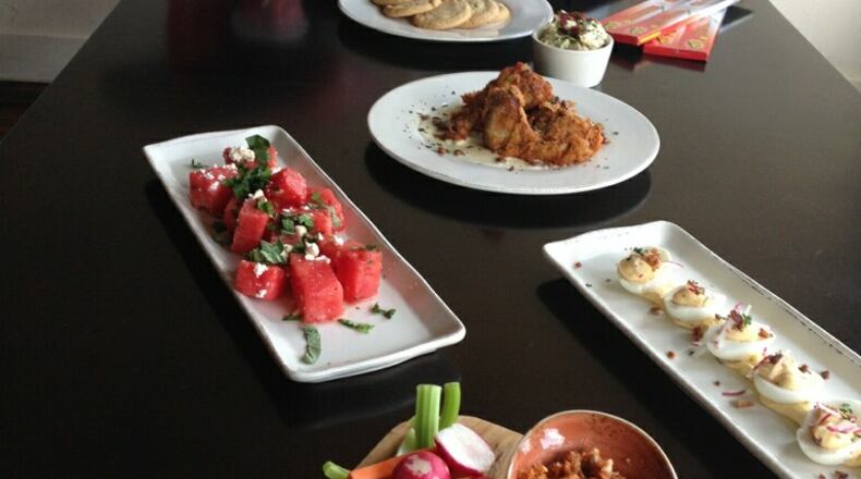 The Bishop's picnic spread