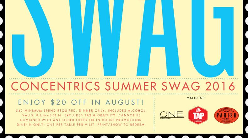 Cash in on dollars-off savings during dinner. Photo credit: Concentrics.