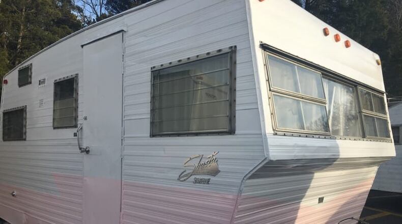 Recreational vehicles can no longer be parked on property facing Main Street in Lilburn. Courtesy Vintage Camper Trailers