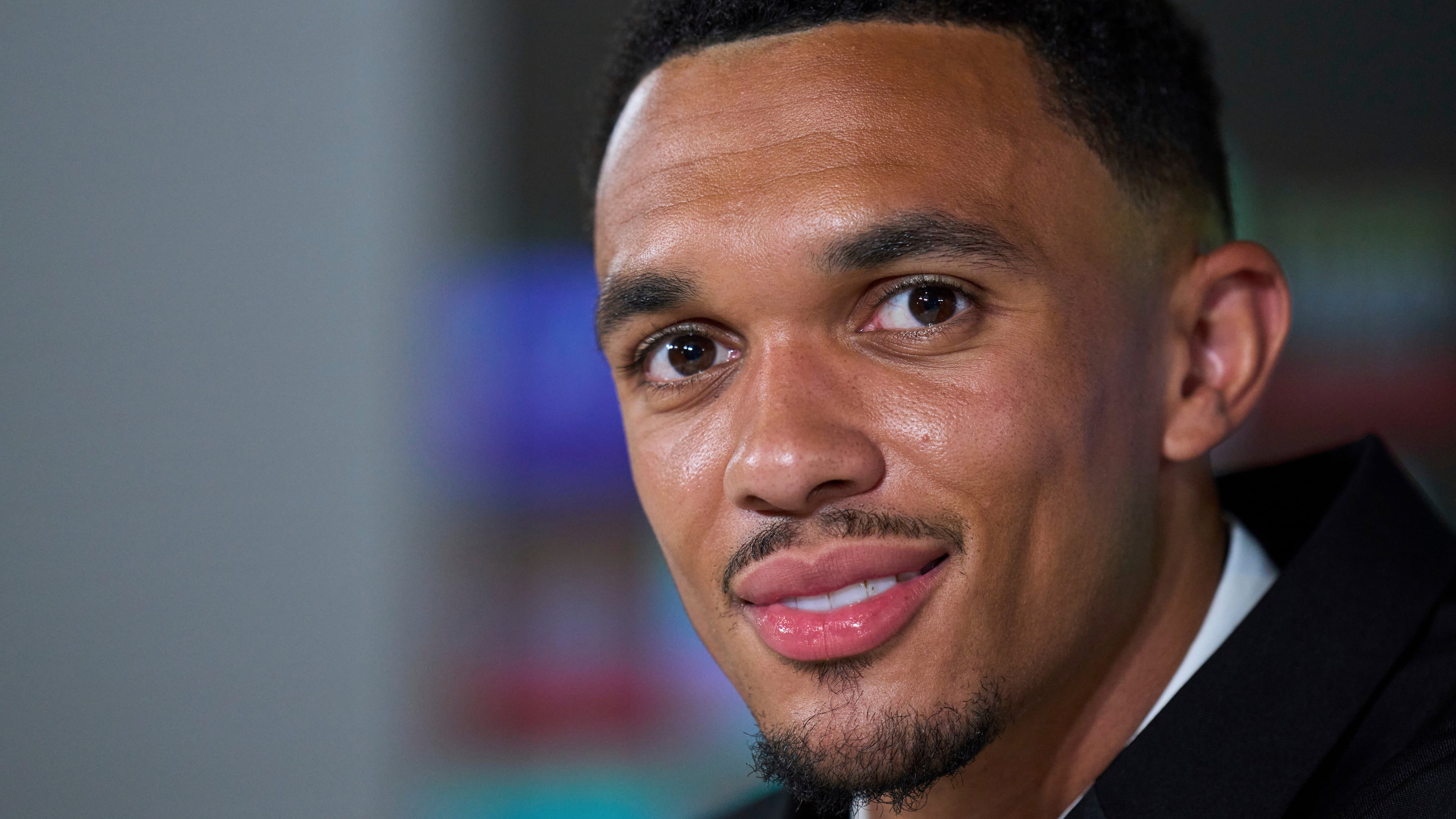 FILE - Real Madrid's new signing soccer player Trent Alexander-Arnold speaks during a press conference during his official presentation at Real Madrid's Valdebebas training ground in Madrid, Spain, Thursday, June 12, 2025. (AP Photo/Manu Fernandez, file)
