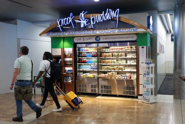 The exterior of the Proof of the Pudding in Concourse B at Hartsfield-Jackson Atlanta International Airport.