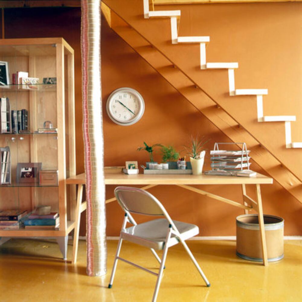 A stylish staircase adds flair to home