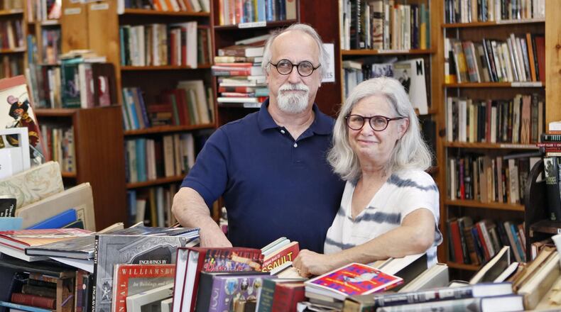 Owners Bob Roarty and Jan Bolgla left the print industry to take over Atlanta Vintage Books. The independent, neighborhood bookstore in Chamblee has 70,000 vintage, rare and used books. (Bob Andres/AJC/TNS)