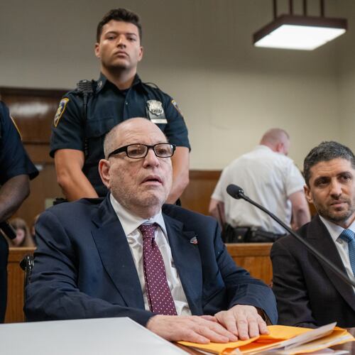 Harvey Weinstein appears in Manhattan Court for sentencing Wednesday, Sept. 23, 2026 in New York. (Steven Hirsch/New York Post via AP, Pool)