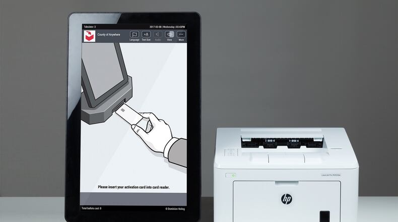 Georgia voters will soon use a new voting system that combines touchscreens and paper ballots. Their selections will be printed on a paper ballot. Voters can then review their choices and insert their ballots into a scanning machine.