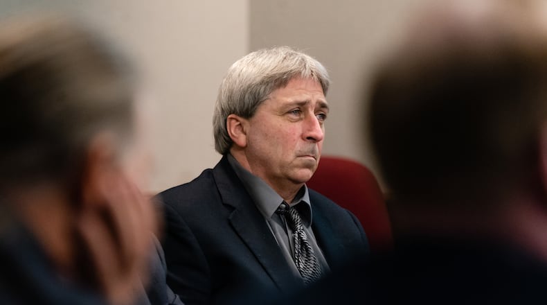 Defendant William "Roddie" Bryan attends a hearing at the Glynn County Superior Court on Oct. 26, 2021, in Brunswick, Georgia, in the trial of the men charged with killing Ahmaud Arbery. Gregory and Travis McMichael and their neighbor, William "Roddie" Bryan are charged with the February 2020 slaying of Arbery, 25. (Elijah Nouvelage/Getty Images/TNS)