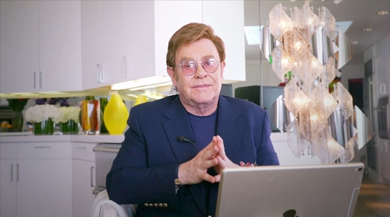 Elton John hosted the "Living Room Concert for America" on March 29, 2020, which raised more than $8 million for charity. Photo: Fox