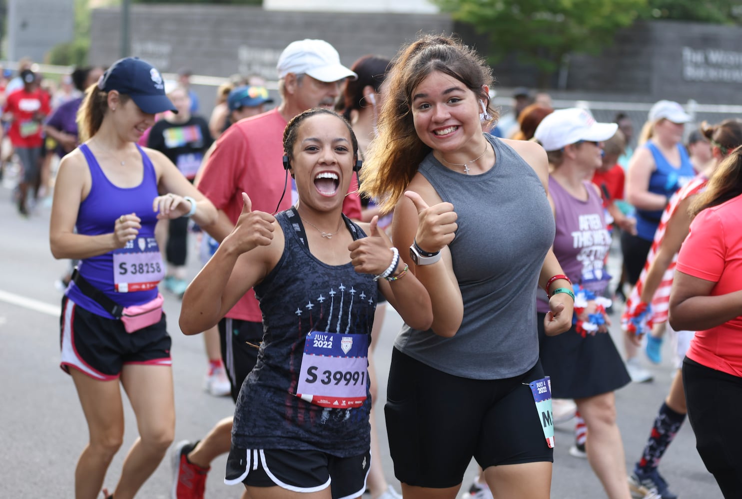 Runners in the 53rd running of the Atlanta Journal-Constitution Peachtree Road Race in Atlanta on Monday, July 4, 2022. (Jason Getz / Jason.Getz@ajc.com)