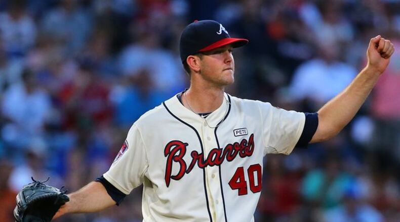 Wood plays the game with passion and shows plenty of emotion on the mound at times. (AJC photo/Curtis Compton)