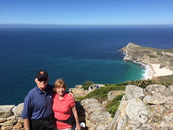 Ted and Betty Cooley traveled the world to destinations like Cape Town, South Africa, teaching bridge on cruise ships. Today, Ted still conducts bridge games at Park Springs, a senior living community in Stone Mountain. (Courtesy of Ted Cooley)