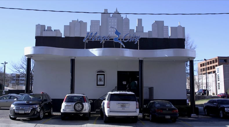 The legendary Magic City strip club on Forsyth Street in downtown Atlanta. (Ryon Horne / The Atlanta Journal-Constitution)