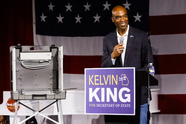 Republican candidate for secretary of state Kelvin King has often criticized Gabriel Sterling, who also is running for the office. (Abbey Cutrer/AJC)
