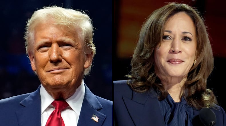 2024 presidential candidates Donald Trump and Kamala Harris (AP and McClatchy)