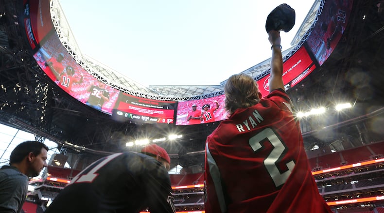 The roof  was open for the Falcons’ Sept. 17 game.
