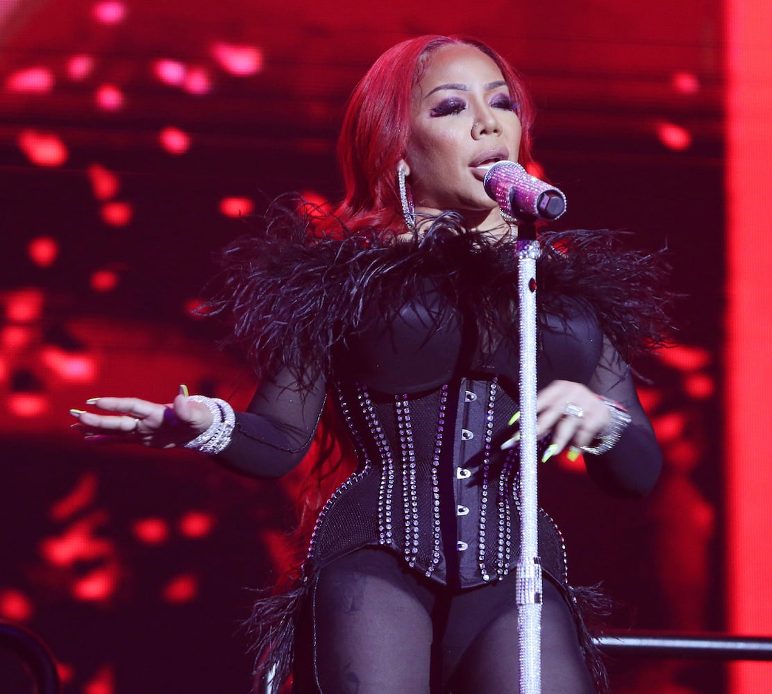 -- Xscape
The Atlanta R&B Music Experience-Holiday Edition, entertained a large crowd on Sunday, December 4, 2022 at State Farm Arena. Featured acts included Xscape, Bobby Brown, 112, Silk, El Debarge and others.
Robb Cohen for the Atlanta Journal-Constitution