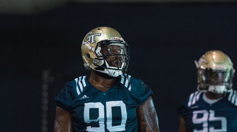 Georgia Tech defensive tackle Chris Martin during the first day of the team's preseason practice, Aug. 5, 2020. Georgia Tech football/Santino Stancato