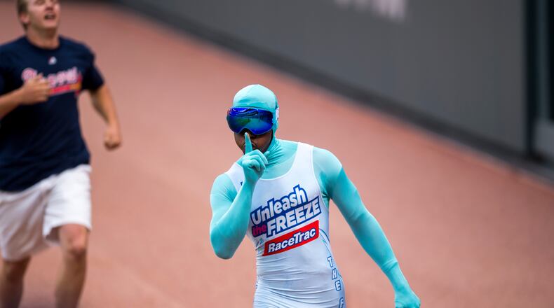 ATLANTA, GA - JUNE 10: Beat the Freeze race against the New York Mets at SunTrust Park on June 10, 2017 in Atlanta, Georgia. The Mets won 6-1. (Photo by Logan Riely/Beam Imagination/Atlanta Braves/Getty Images)