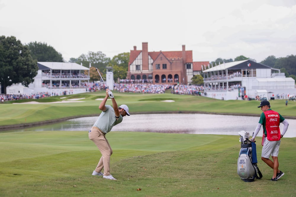 Scottie Scheffler en route to his win at last year's Tour Championship.