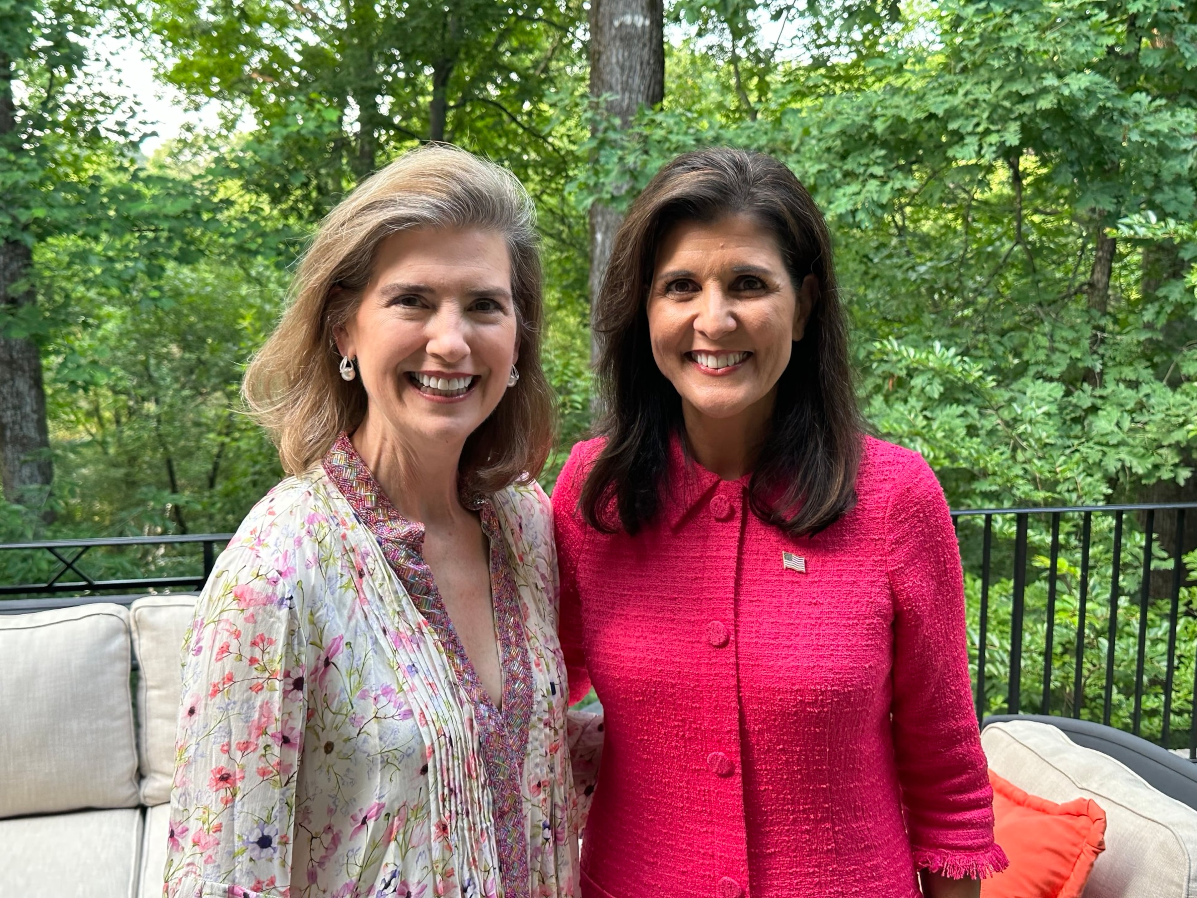 State Rep. Deborah Silcox (left), R-Sandy Springs, helped to lead a Georgia initiative for Nikki Haley's presidential bid before Haley suspended her campaign.