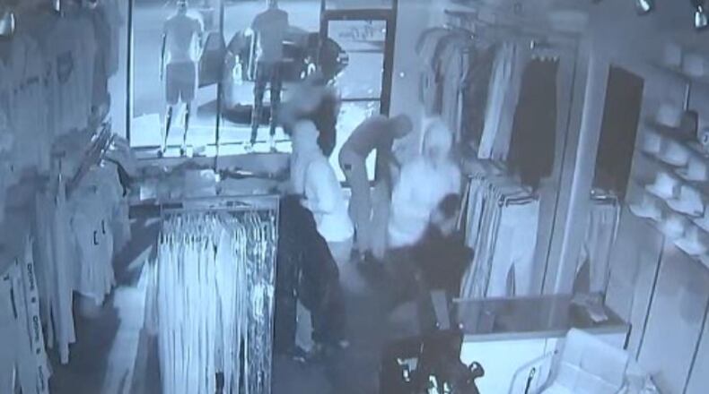 Thieves took $11,000 worth of merchandise from a Marietta clothing store.