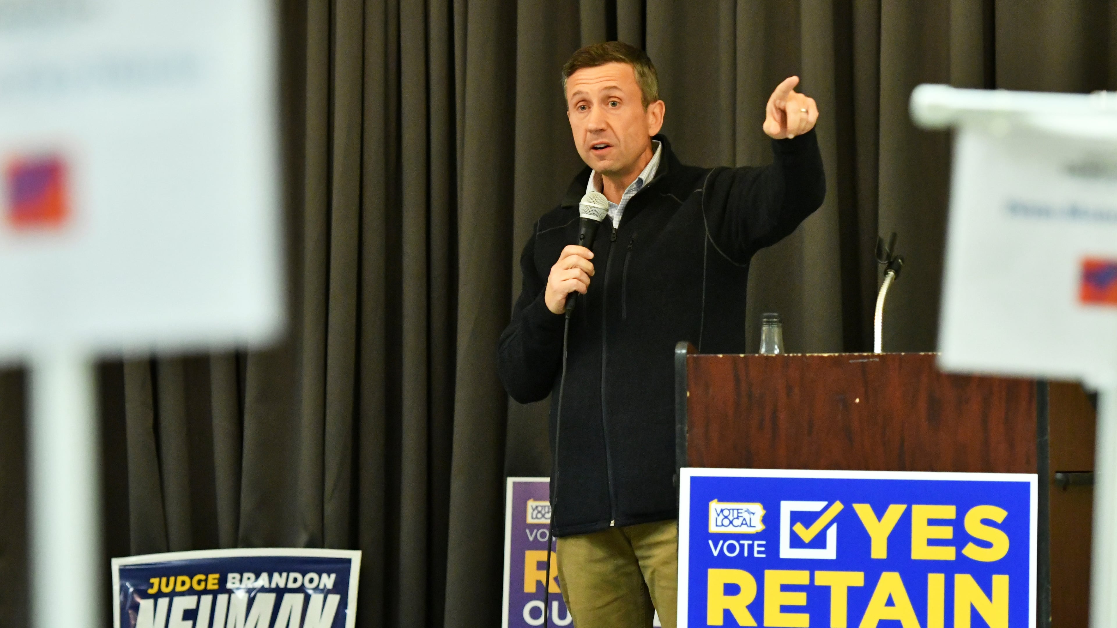 Democratic National Committee chairman Ken Martin speaks at a Lancaster County Democratic Party event in support of the party's candidates for state Supreme Court, Wednesday, Oct. 29, 2025, in Lancaster, Pa. (AP Photo/Marc Levy)